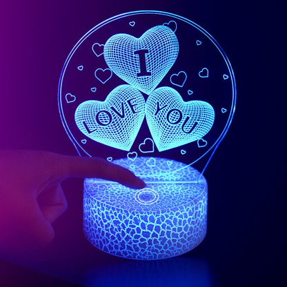 Colorful 3D Bedroom Night Light Lamp