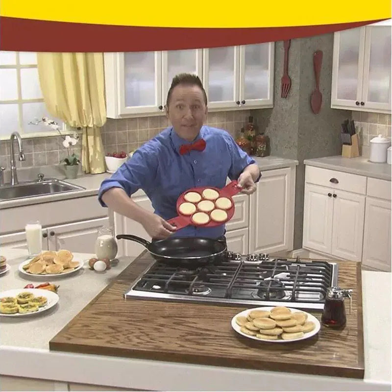 Non-Stick Silicone Pancake Maker - Easy Breakfast Molds
