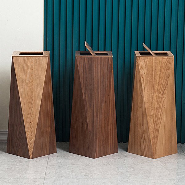 Simple Wooden Trash Can for Home and Office - Fesara