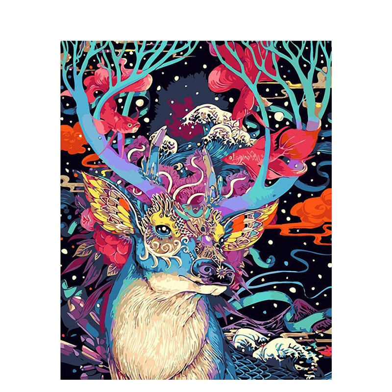 Colorful Animal Art Kit by Numbers