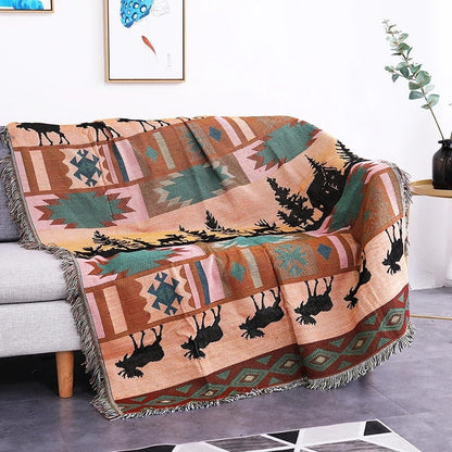 Rustic Fall Pumpkin Throw Blanket Cover