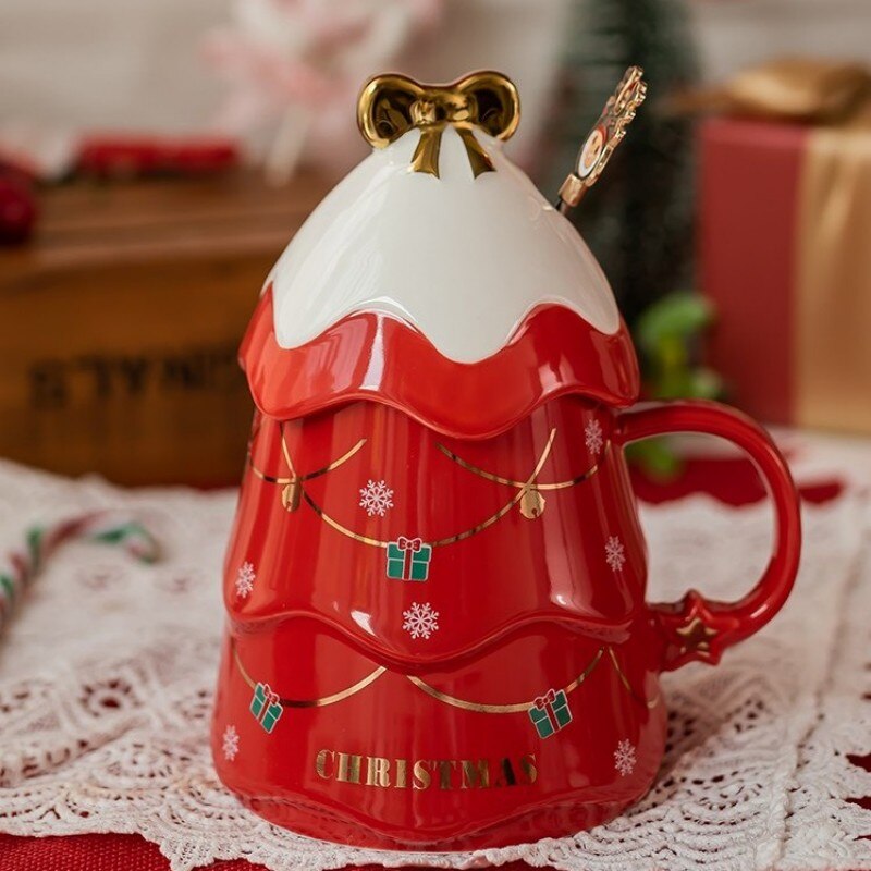 Colorful 3D Christmas Tree Coffee Mug - Fesara