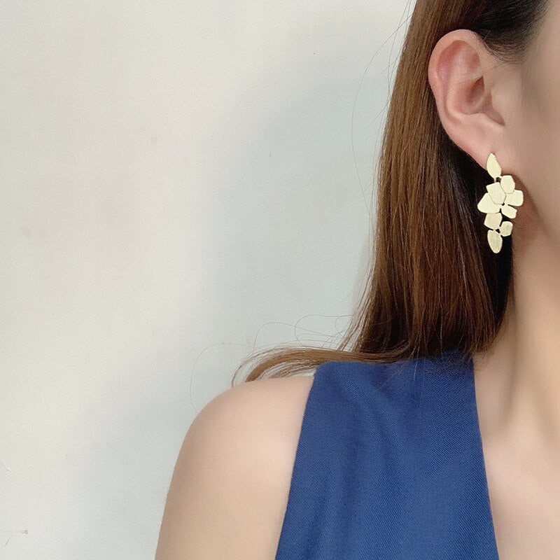 Vintage Style Leaf Drop Earrings