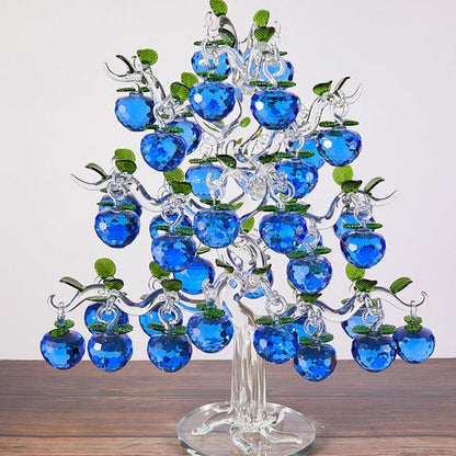 Luxurious Glass Apple Tree Figurine Decor