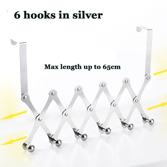 Space Saving Over Door Closet Hook Rack