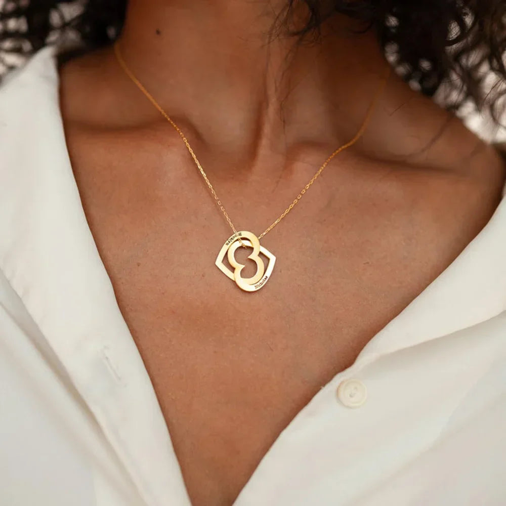 Customizable Heart Layered Necklace