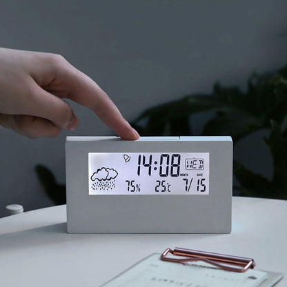 Clear Glass Modern Digital Table Clock