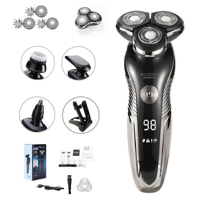 Waterproof Electric Shaver for Men with LCD Screen