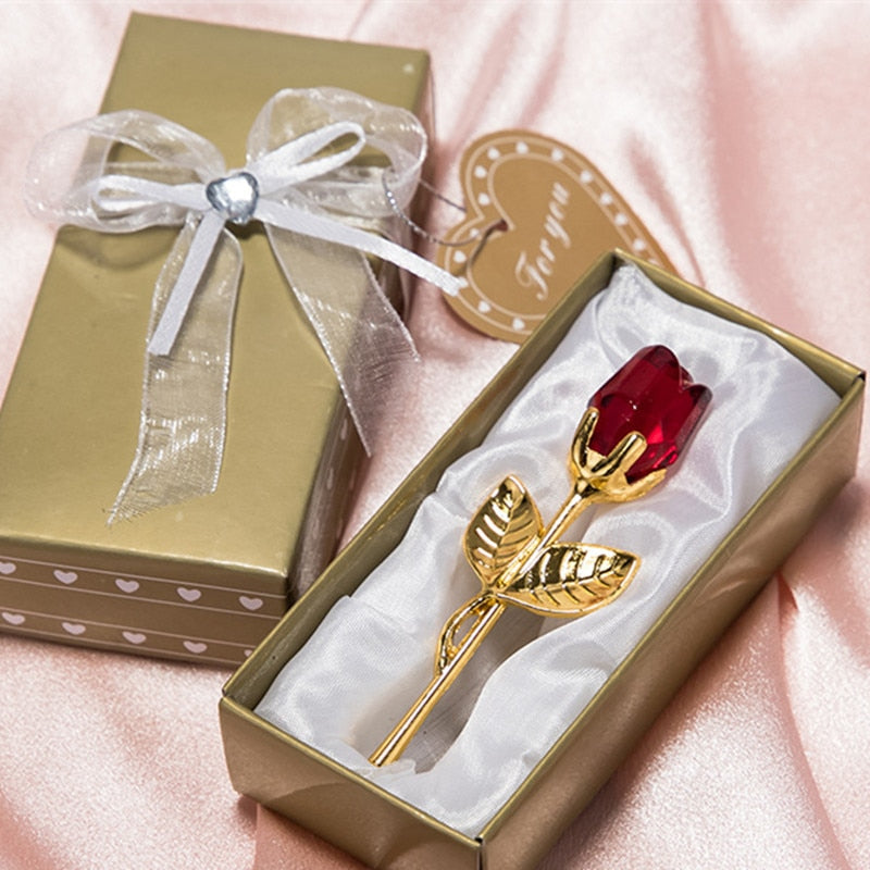 Elegant Rose Crystal Jewelry Boxed Gift - Fesara