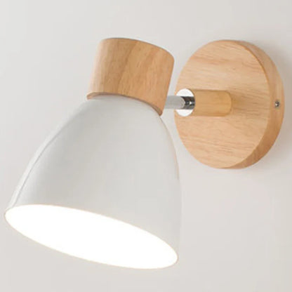 Modern Wooden Swing Arm Wall Lamp