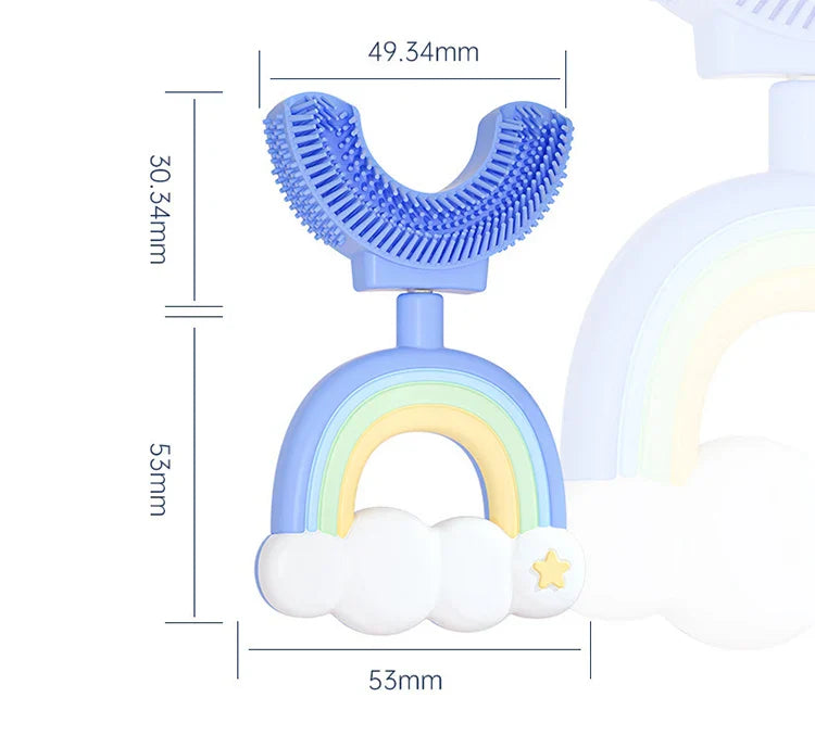 Colorful Kids Silicone Toothbrush Fun Design