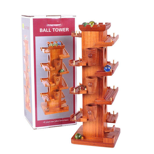 Fun Marble Run Wooden Puzzle Tower - Fesara
