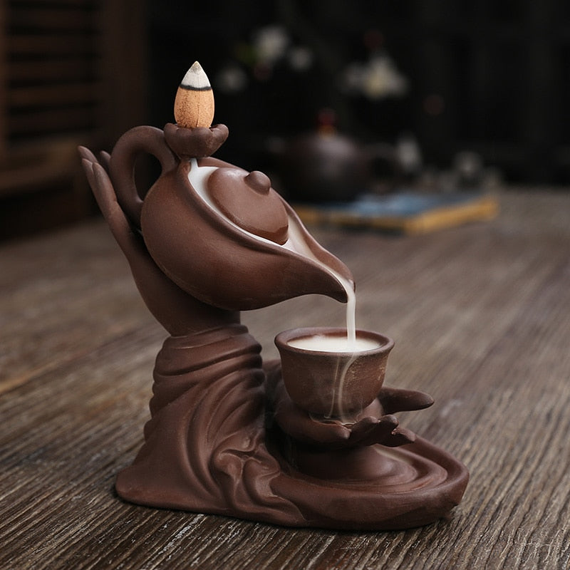 Calming Aromatic Incense Tea Light Burner - Fesara