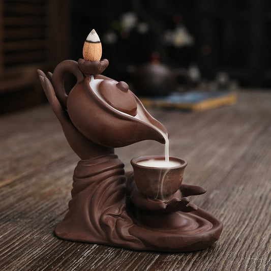 Calming Aromatic Incense Tea Light Burner - Fesara