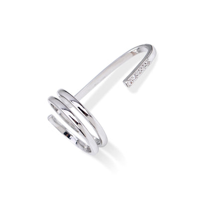 Edgy Metal Stacking Nail Rings