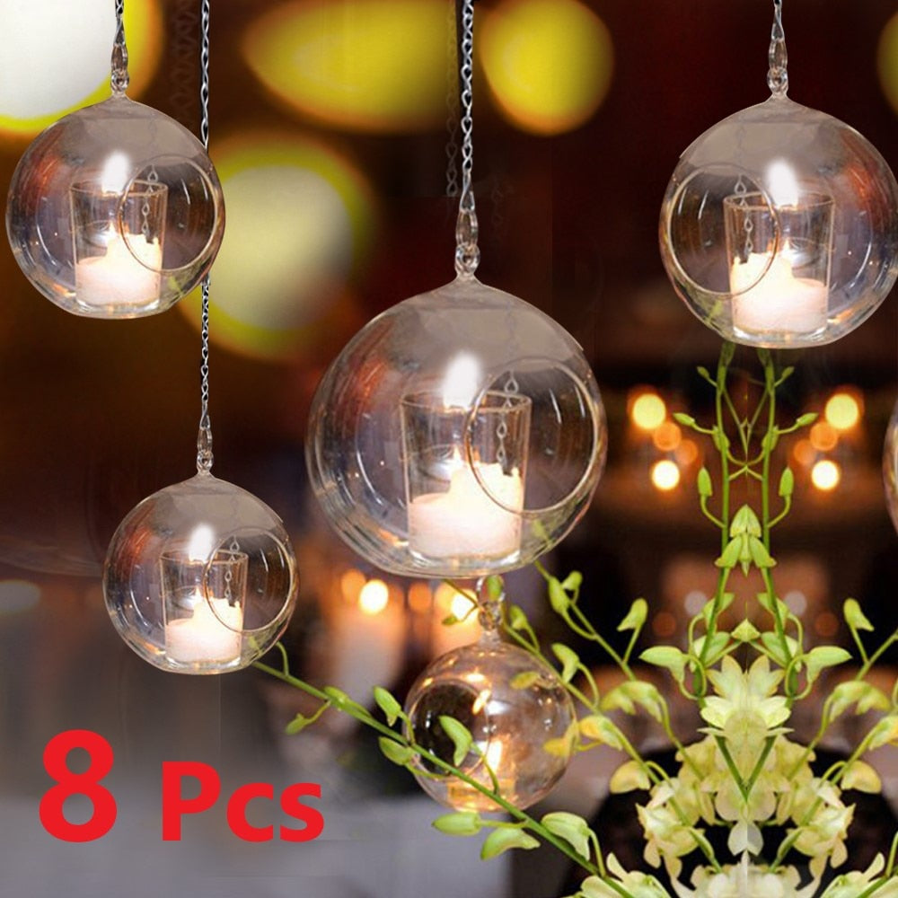 Beautiful Glass Candle Holder with Starry Decor