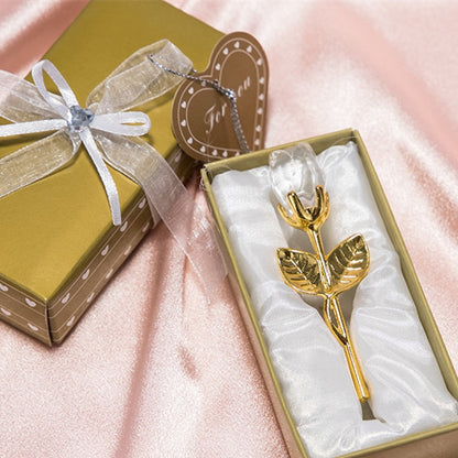 Elegant Rose Crystal Jewelry Boxed Gift