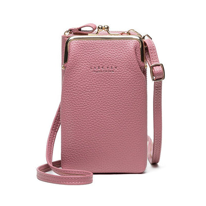 Practical Small Crossbody Leather Handbag - Fesara