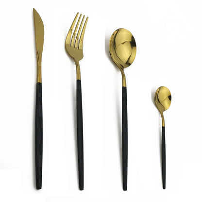 Premium Gold Plated Stainless Steel Flatware Set