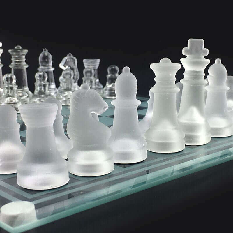 Classic Glass Chess Board Set - Fesara