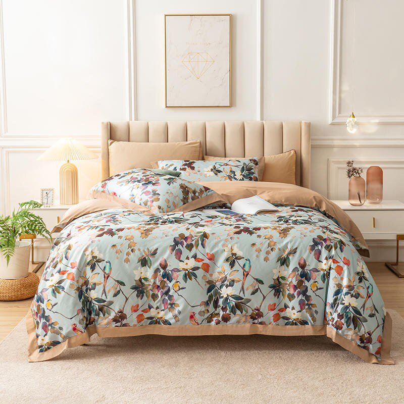 Soft Floral Cotton Bed Sheet Set