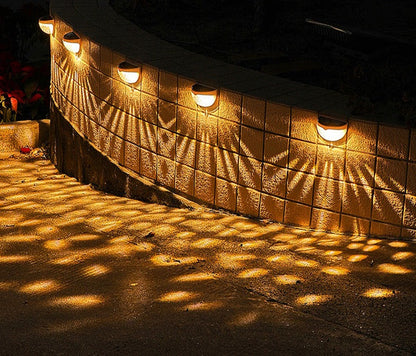 Black Outdoor Solar Wall Light with Modern Glow