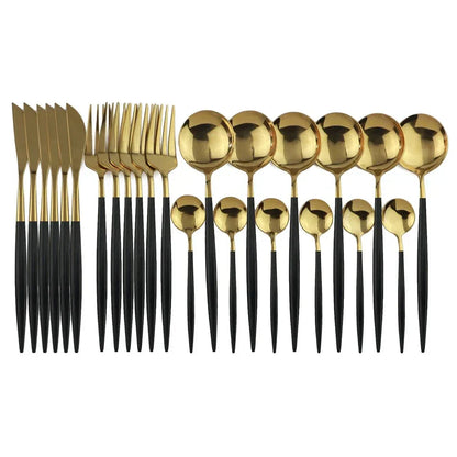 Premium Gold Plated Stainless Steel Flatware Set