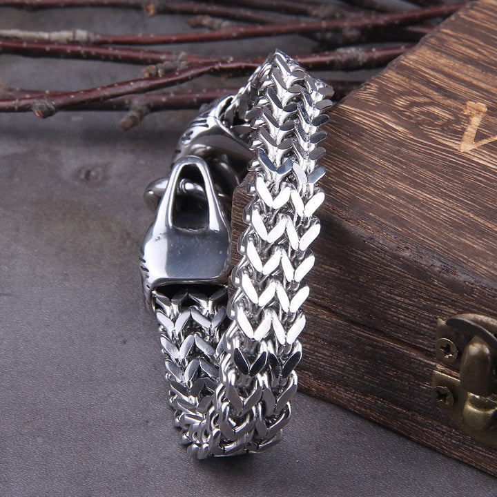 Unique Norse Wolf Cuff Bracelet