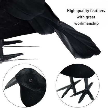 Spooky Black Bird Halloween Decoration