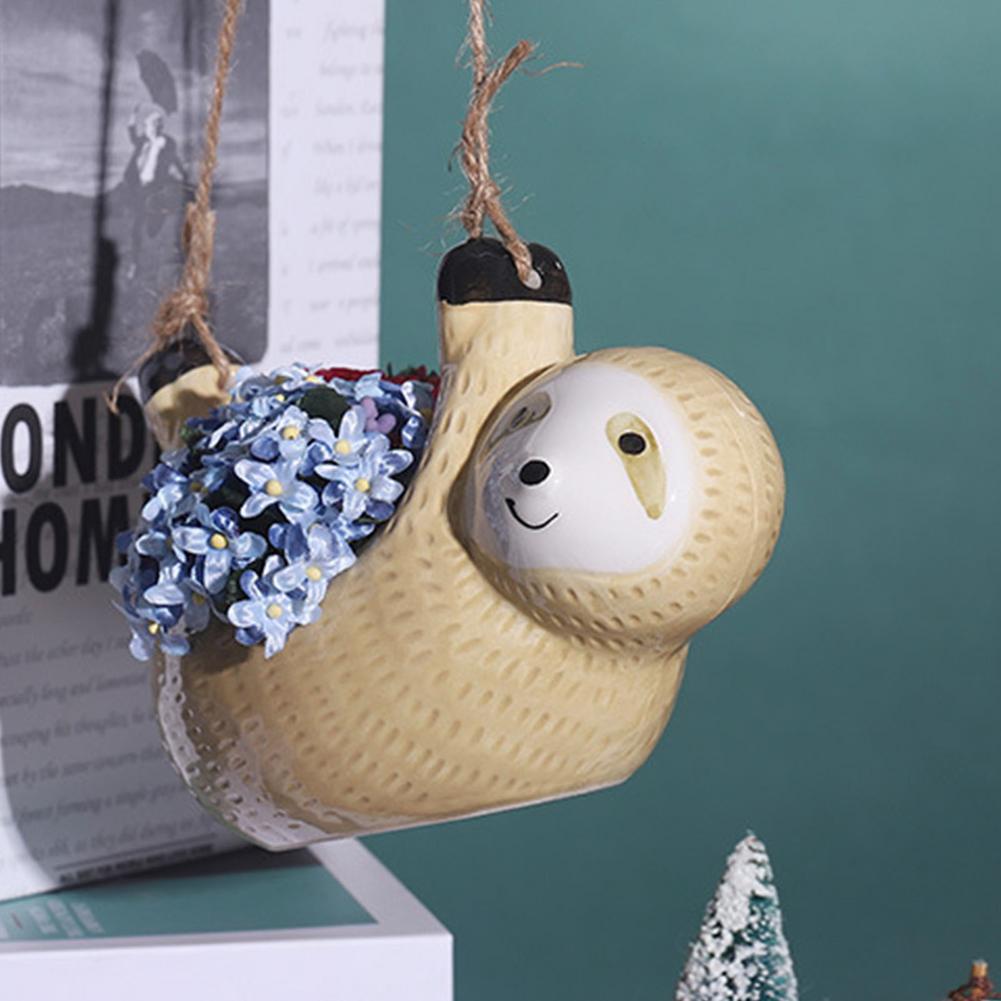 Colorful Sloth Planter Pot