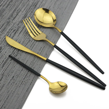 Premium Gold Plated Stainless Steel Flatware Set