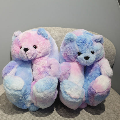 Cozy Fuzzy Bear Claw House Slippers