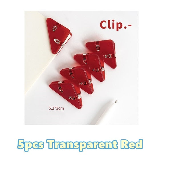 Bright Color Triangle Page Holder Clip