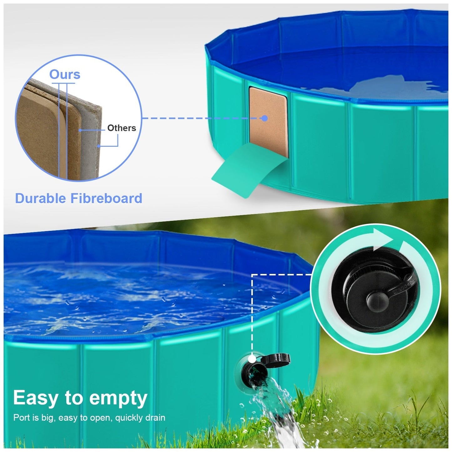 Portable Pet Pool for Kids and Dogs