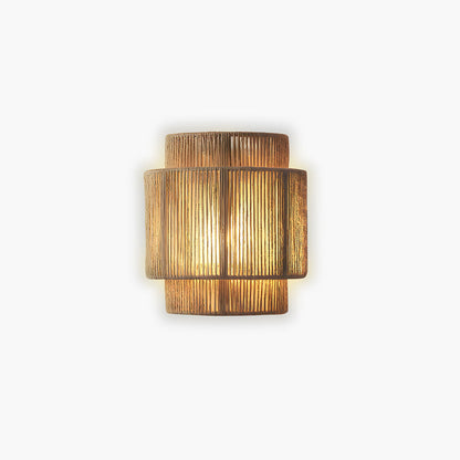 Simple LED Wall Lamp - Natural Fiber Shade & Soft Glow