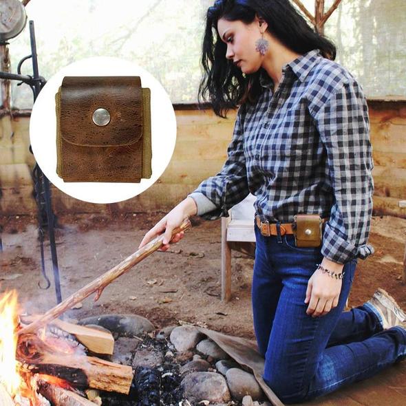 Rugged Outdoor Leather Survival Backpack - Fesara