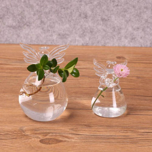Clear Elegant Glass Flower Vase - Fesara
