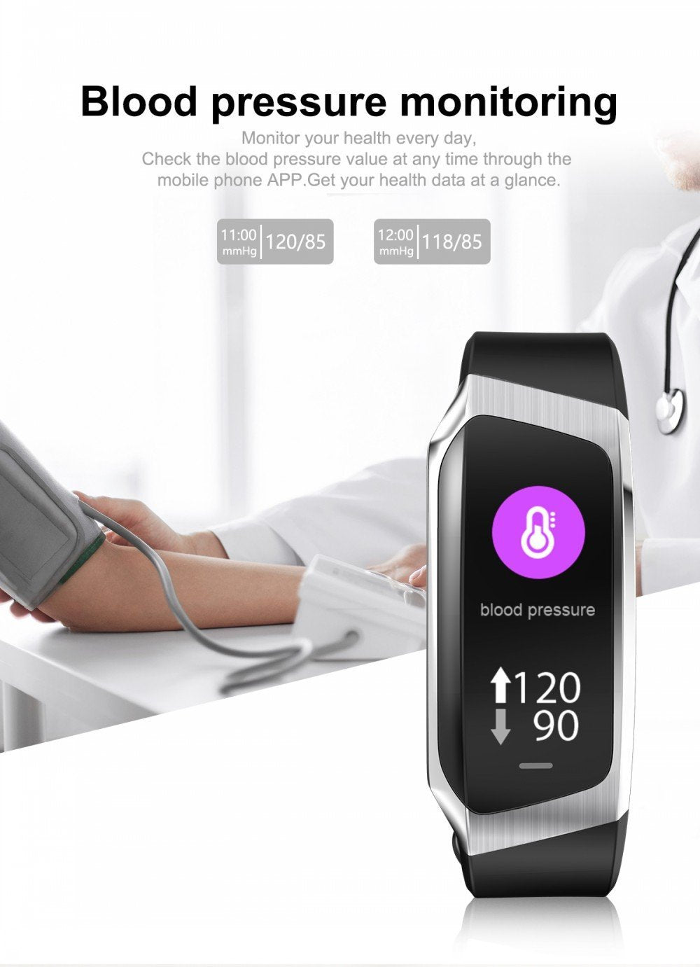 Accurate Fitness Tracker Smartwatch Heart Monitor Waterproof Sport Watch