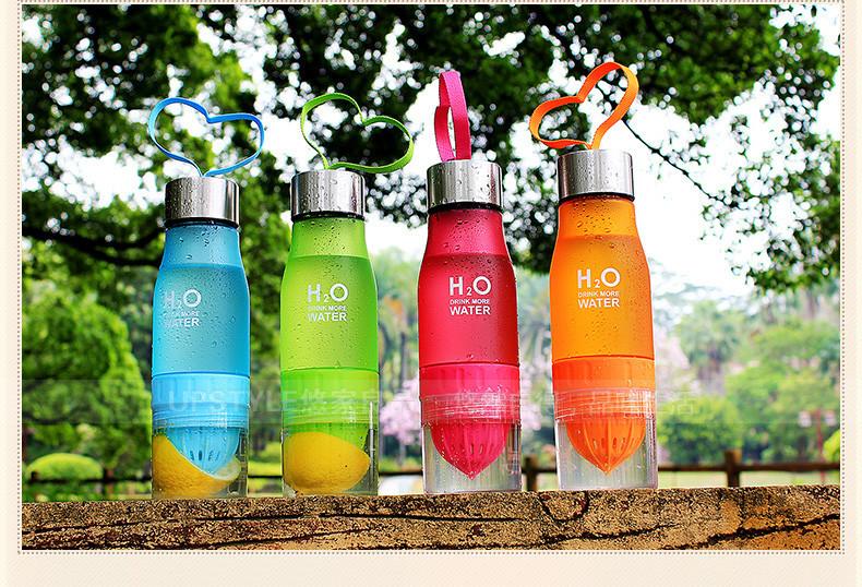 Flavor Infusion Water Bottle with Fruit Strainer