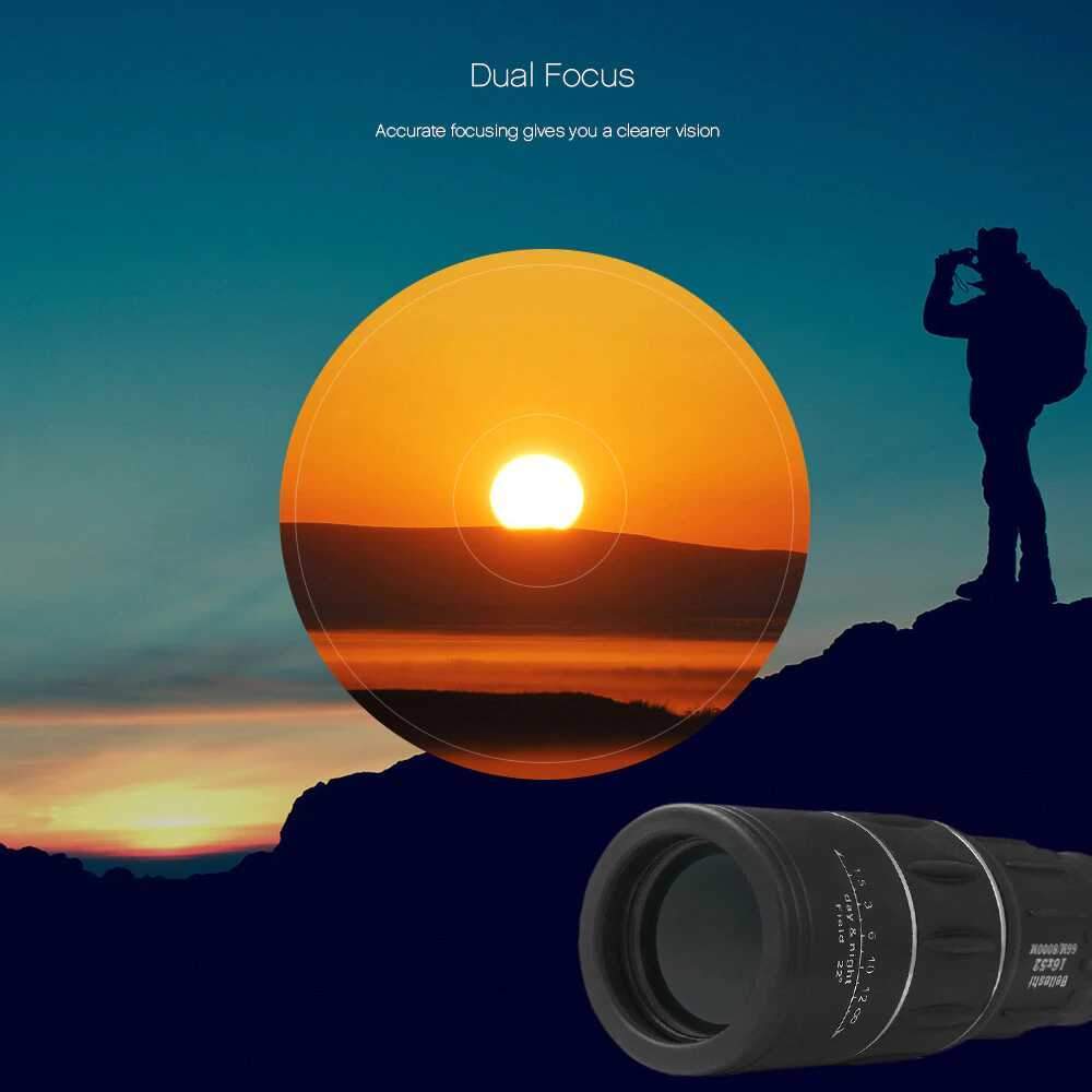 Compact 16x52 Zoom Monocular Telescope Binoculars