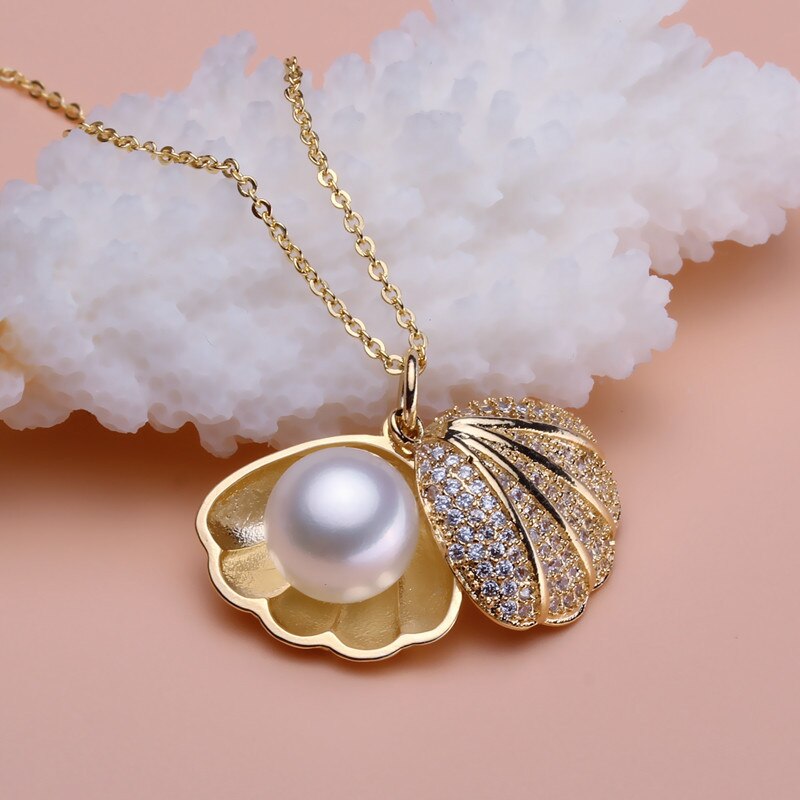Ocean Shell Drop Pendant Necklace