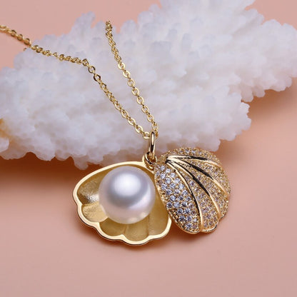 Ocean Shell Drop Pendant Necklace