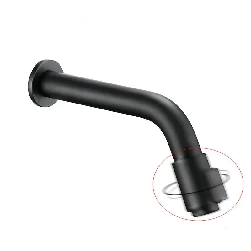 Sleek Black Wall Mount Faucet for Modern Kitchen Bath