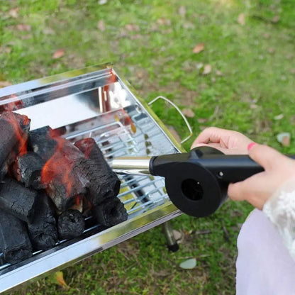 Premium BBQ Hand Fan for Coal Control Stainless Steel
