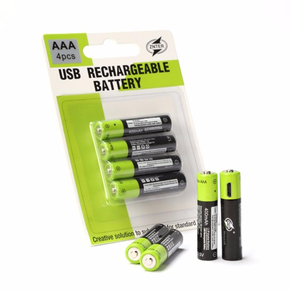 Long Lasting Rechargeable AAA Batteries USB