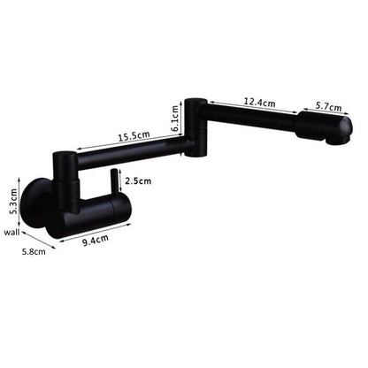 Space-Saving Folding Kitchen Faucet in Chrome Finish