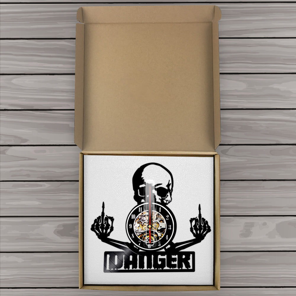 Edgy Skull Wall Clock