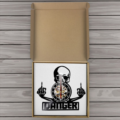 Edgy Skull Wall Clock