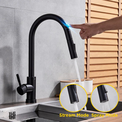 Touchless Kitchen Faucet with Pull-out Spray Head