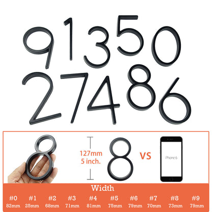 Big Silver Metal House Number Plate